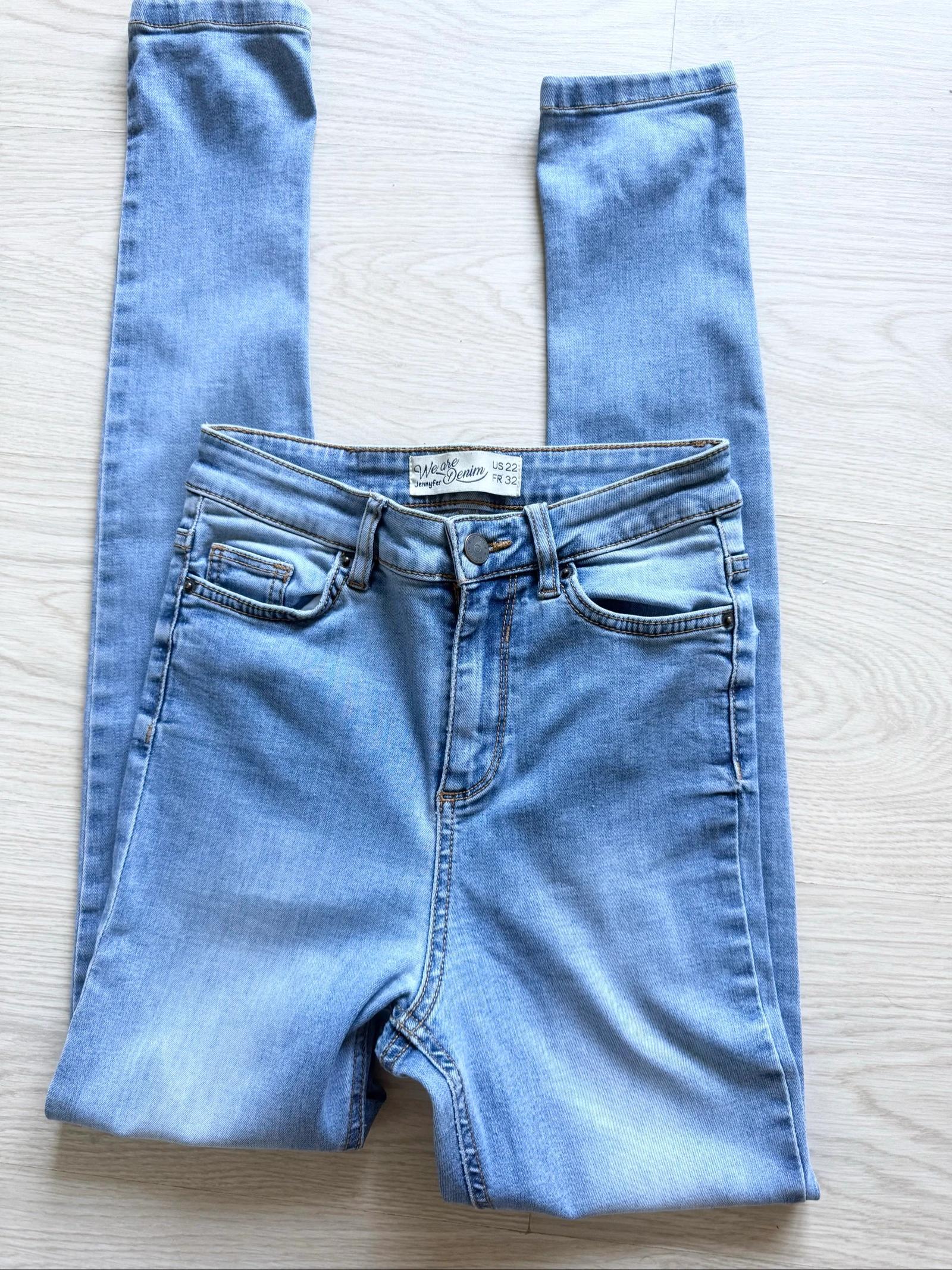 Jean slim skinny bleu clair Jennyfer taille 32 XXS  – photo 4